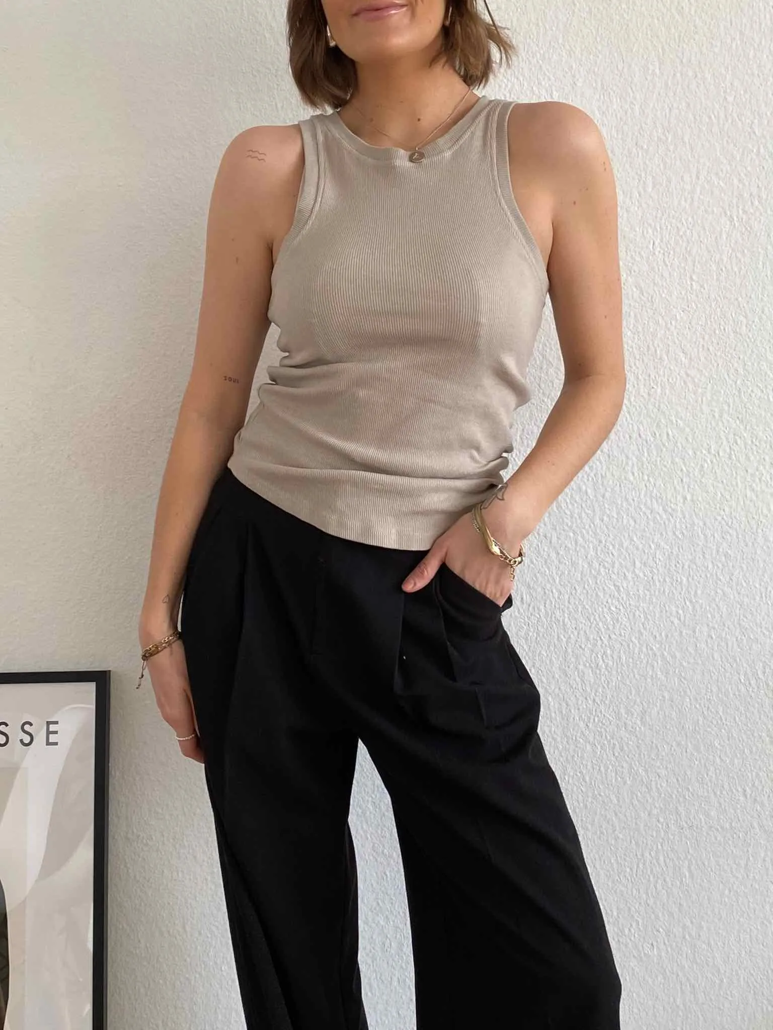 Basic Tank Top - Beige