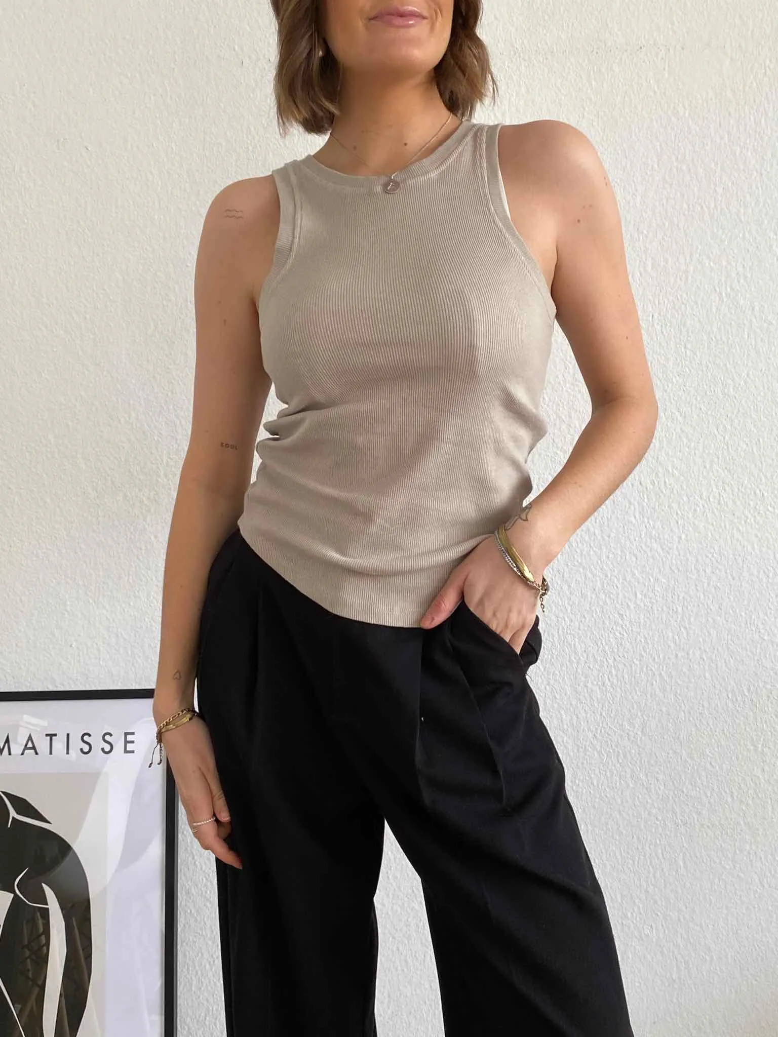 Basic Tank Top - Beige