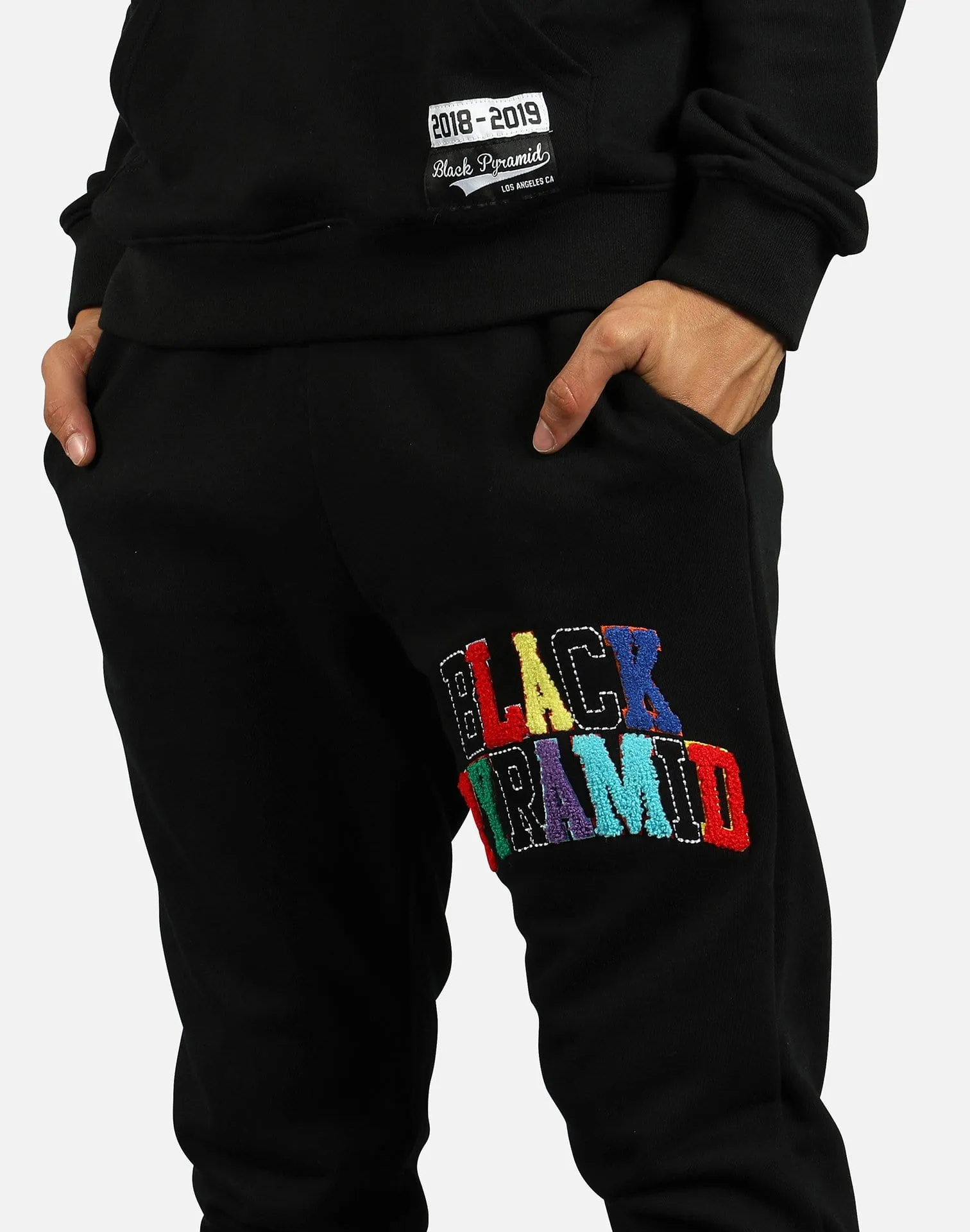 Black Pyramid VARSITY LETTER JOGGER PANTS