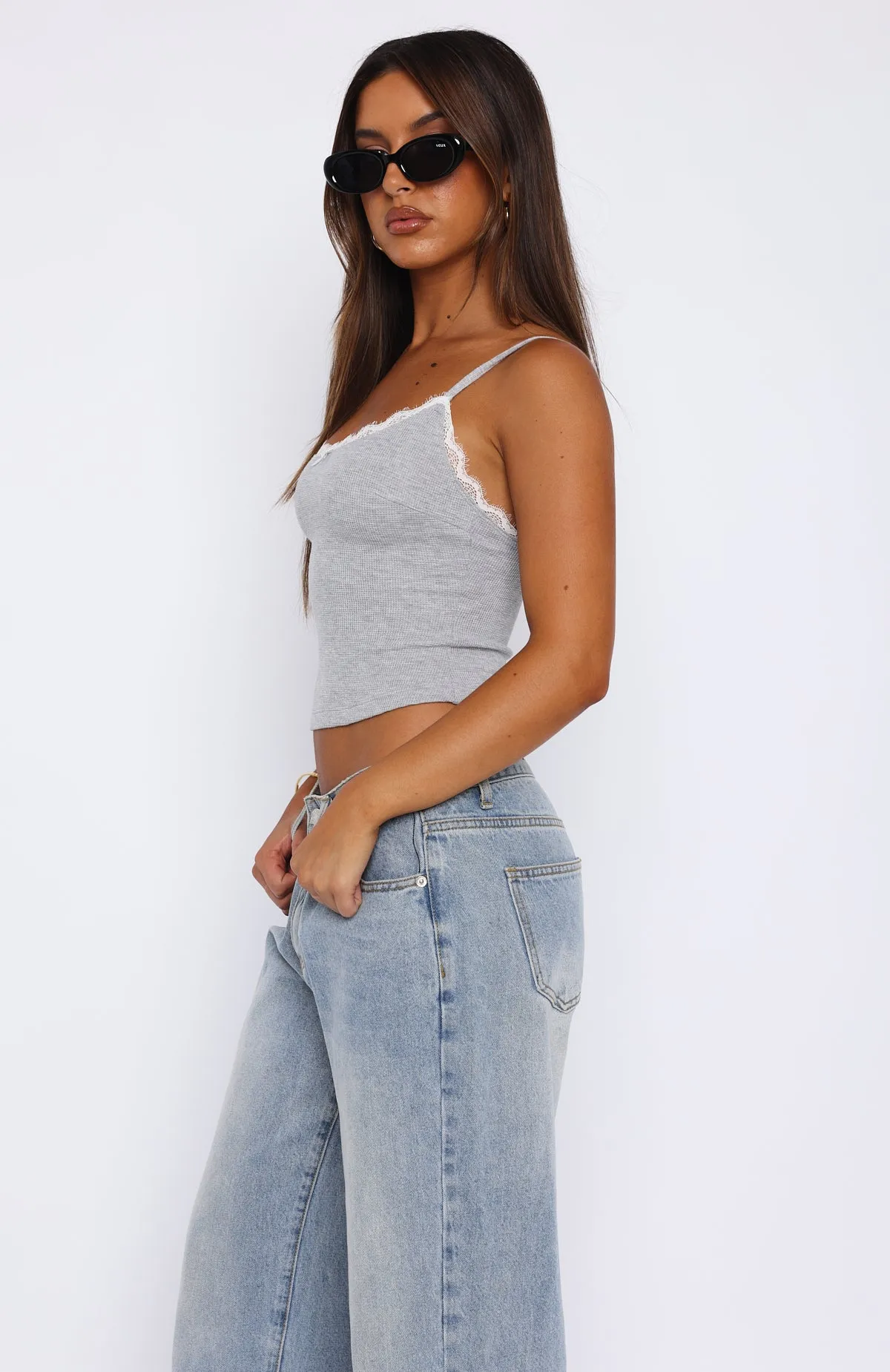 Call My Name Singlet Grey Marle