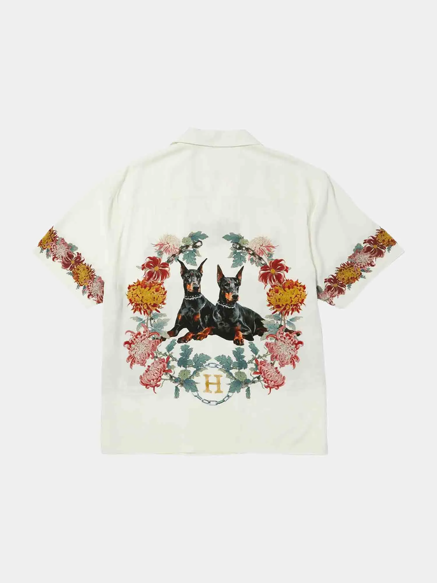 Mens Premium HUF Worldwide Best Boys Short Sleeve Resort Shirt - White
