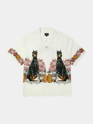 Mens Premium HUF Worldwide Best Boys Short Sleeve Resort Shirt - White