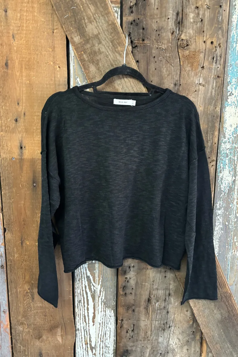 Lakeside Long Sleeve Top Black