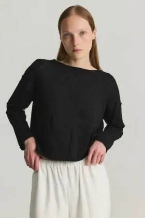 Lakeside Long Sleeve Top Black