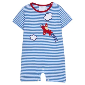 Little English - Appliqué Romper - Airplane