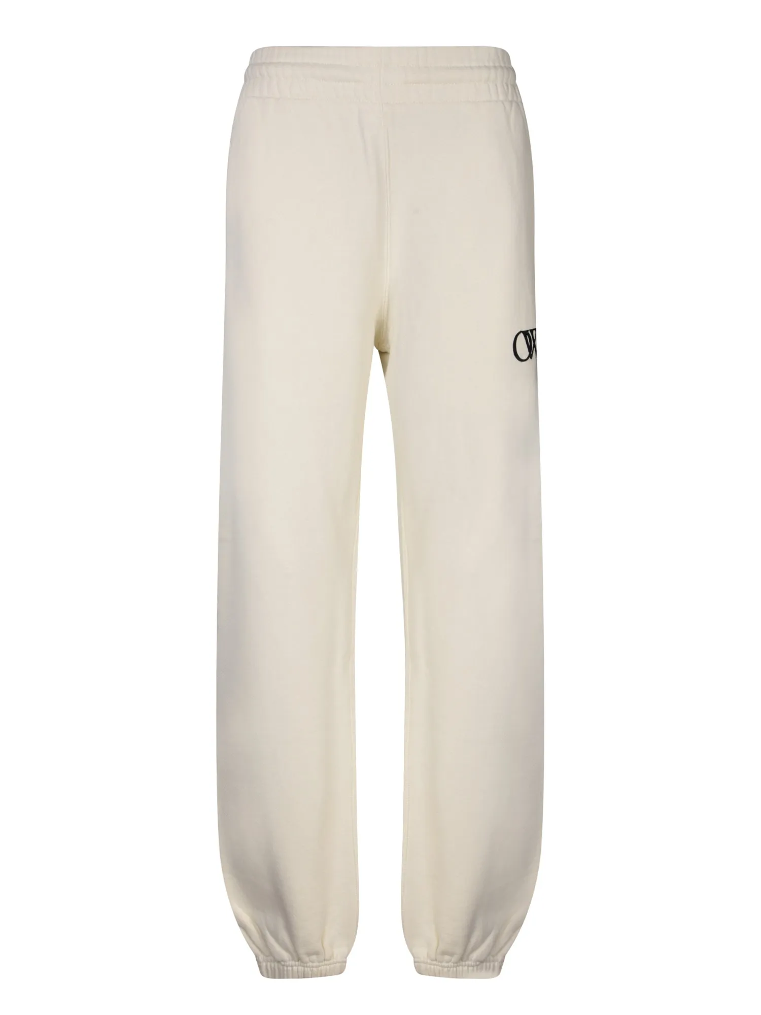 Logo cream jogger pants