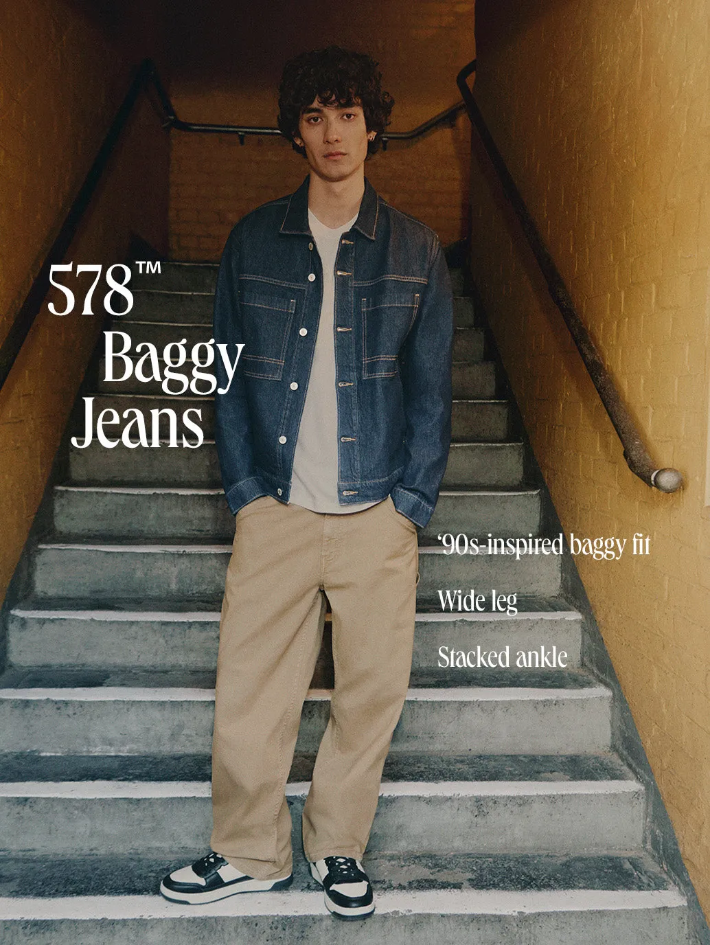 Men's 578 Indigo Loose Fit Mid Rise Jeans