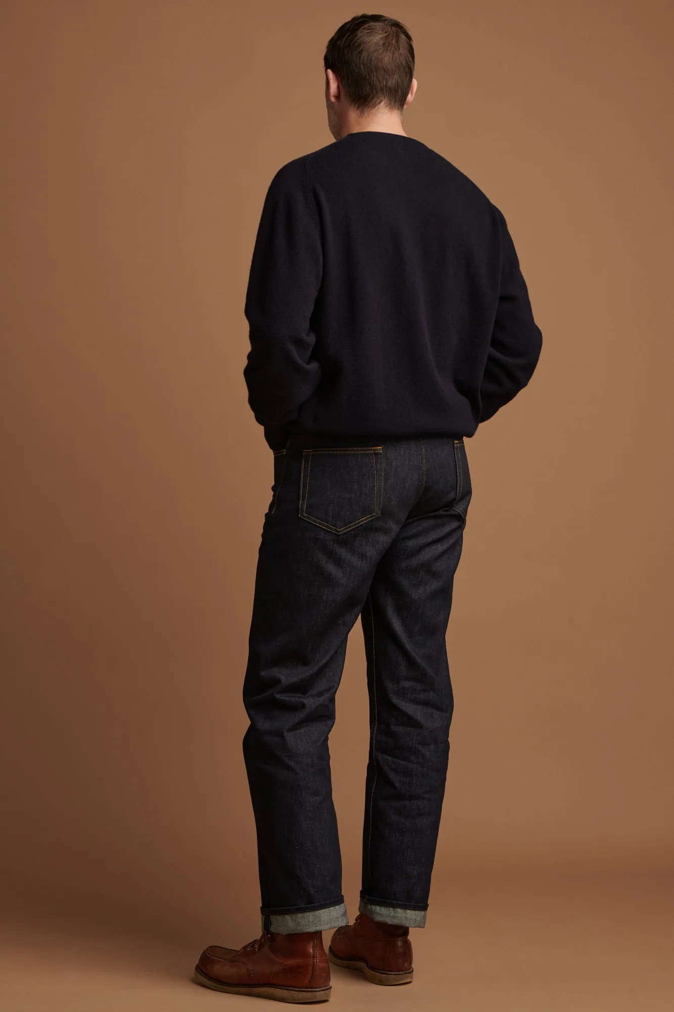 Men's Arran Loose Fit Button Fly Denim Jean - Indigo