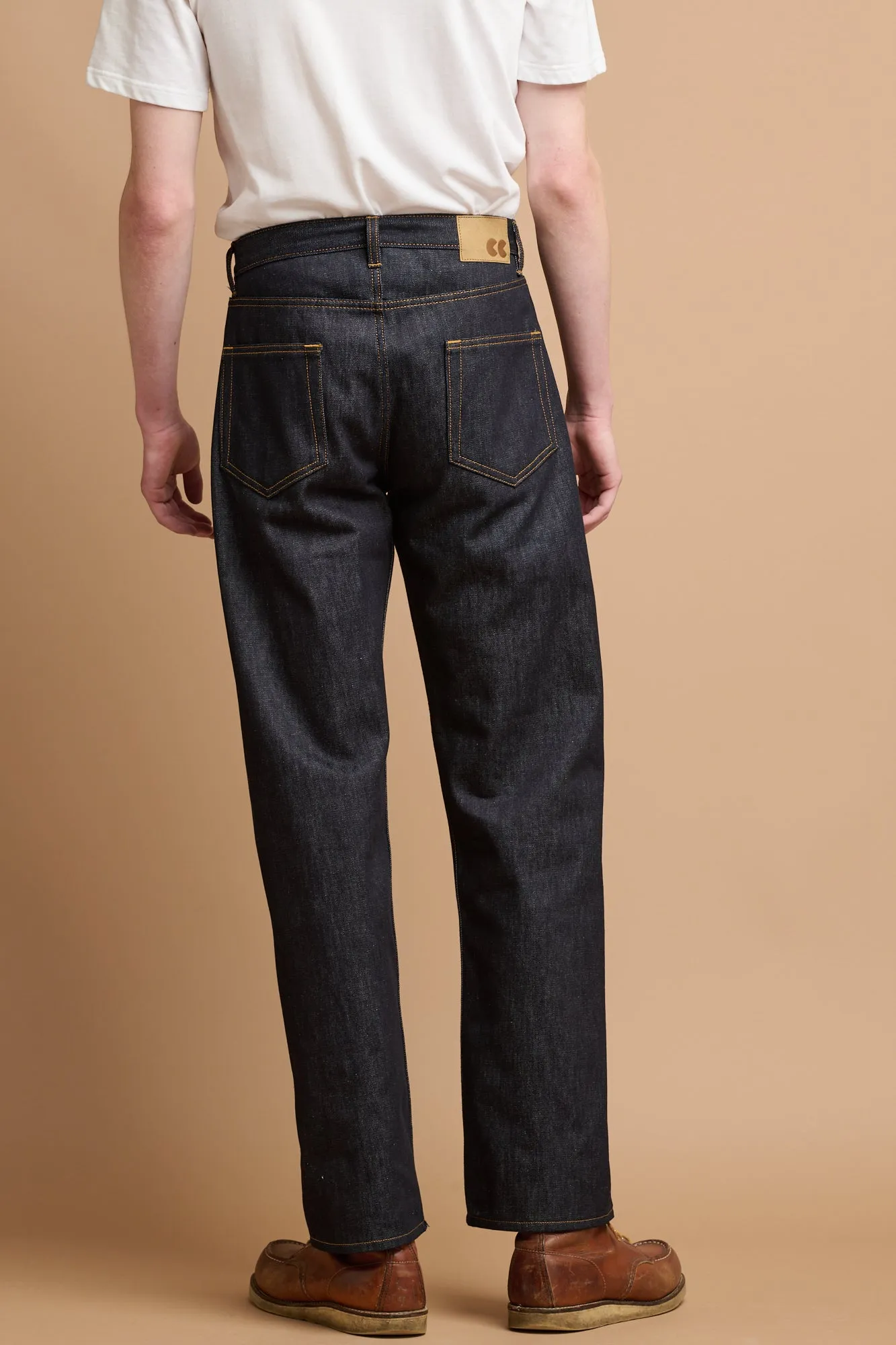 Men's Arran Loose Fit Button Fly Denim Jean - Indigo