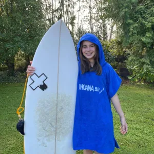 Moana Rd Towel Hoodie - Blue