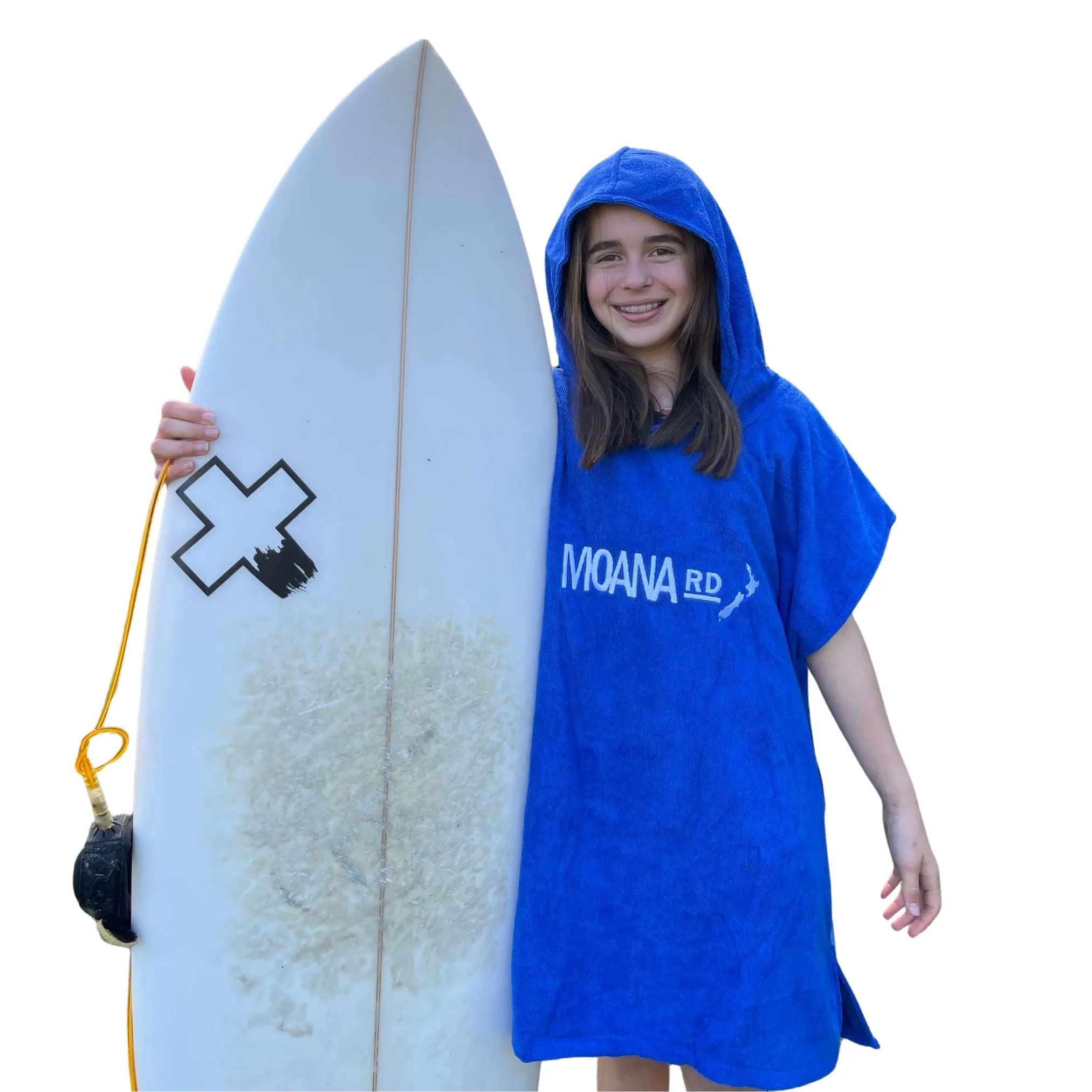 Moana Rd Towel Hoodie - Blue