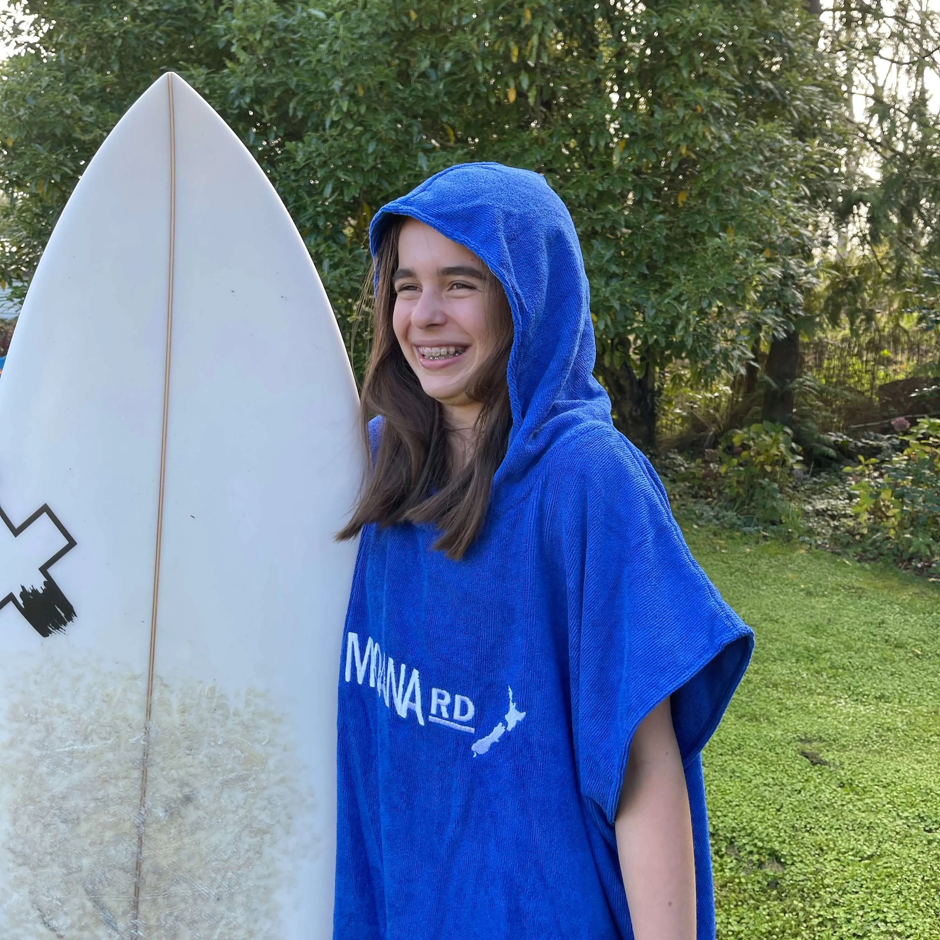 Moana Rd Towel Hoodie - Blue