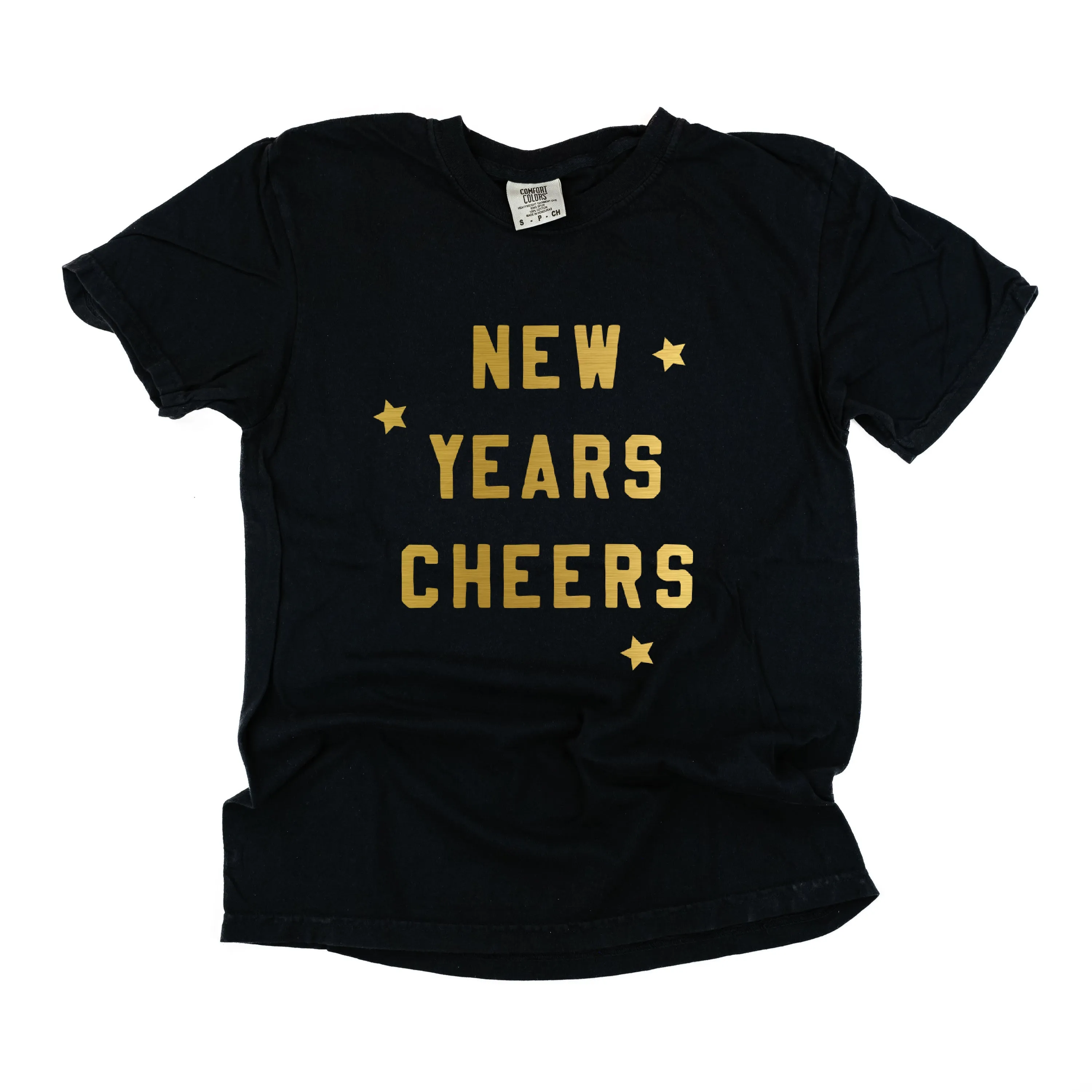 New Years Cheers - Block Font - Comfort Colors Tee