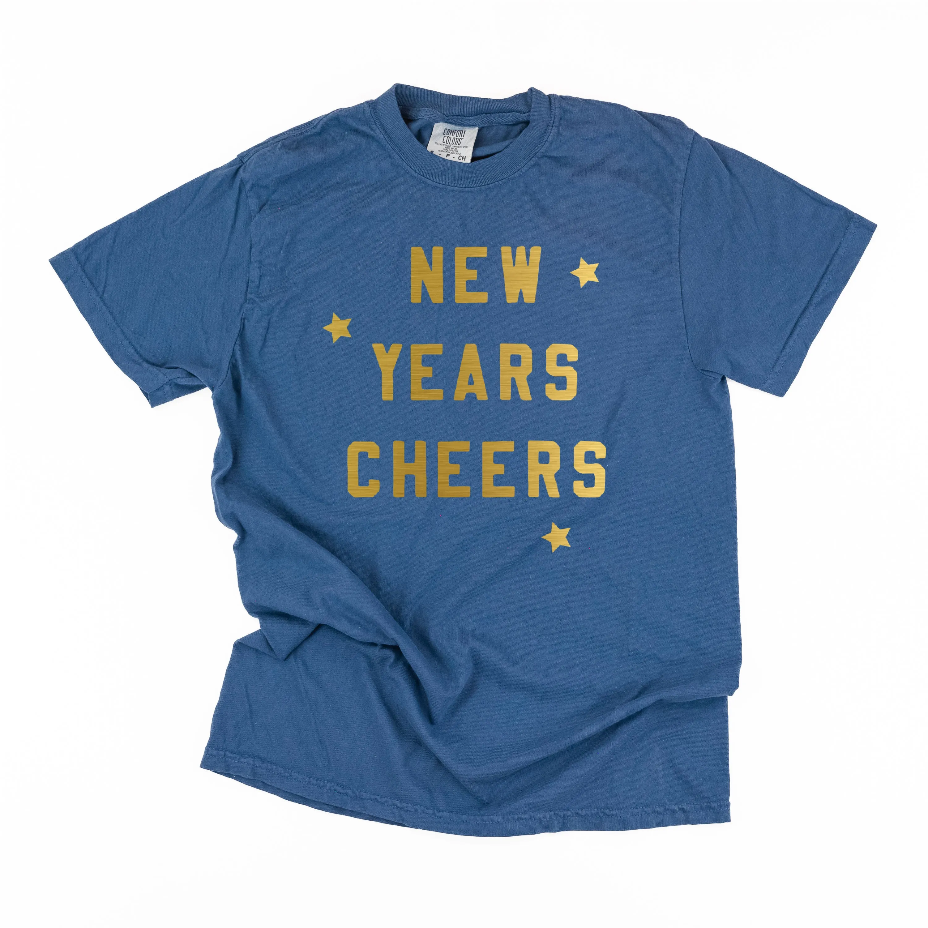 New Years Cheers - Block Font - Comfort Colors Tee