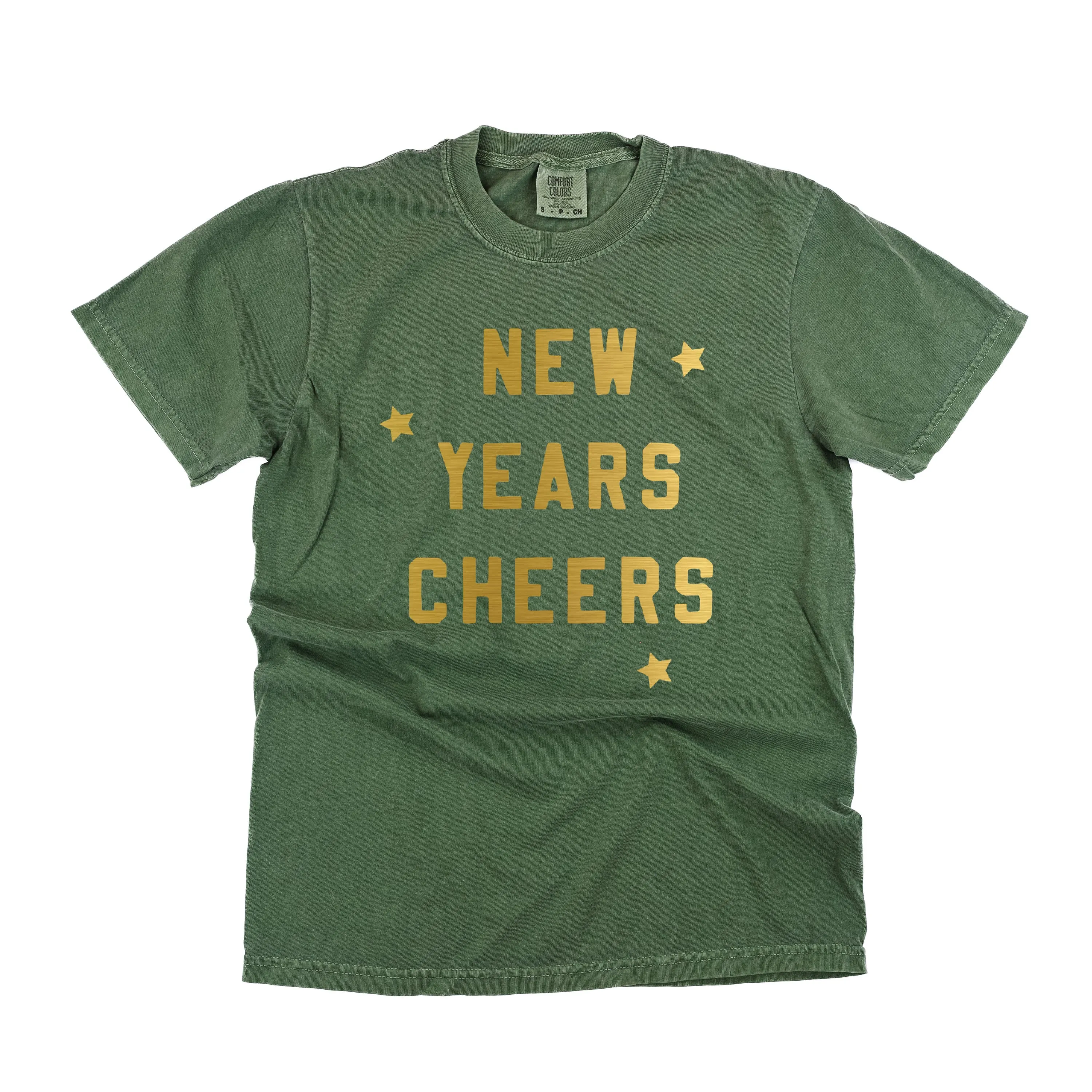 New Years Cheers - Block Font - Comfort Colors Tee