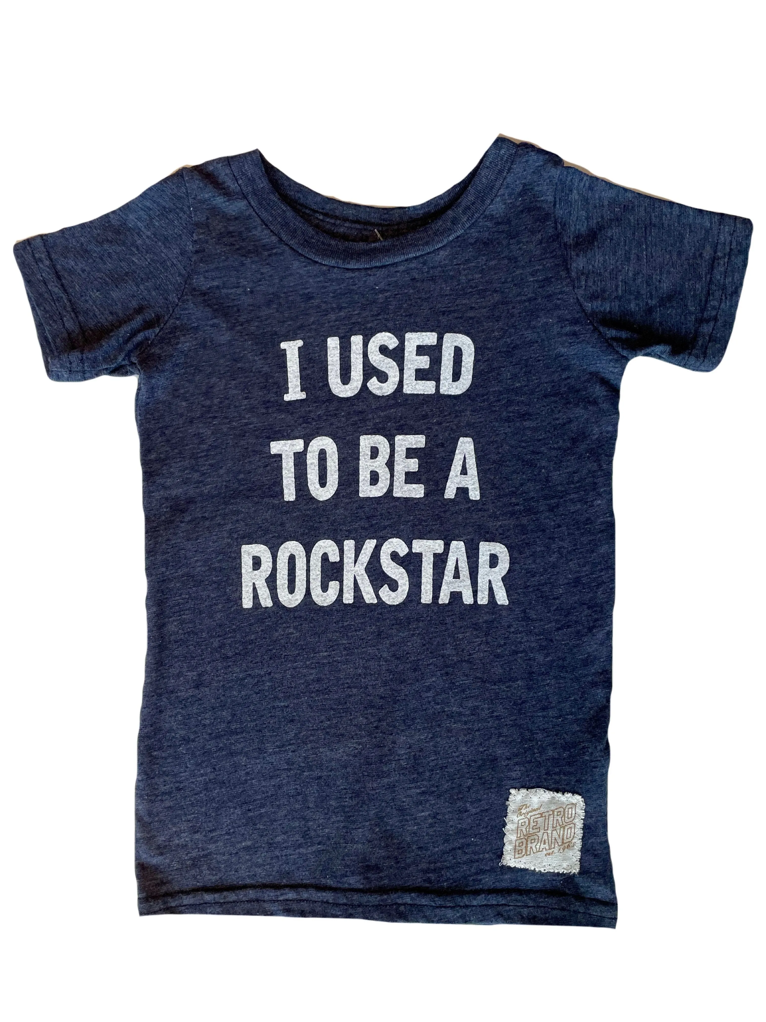 Retro Brand - I Used To Be A Rockstar Tee in Heather Navy