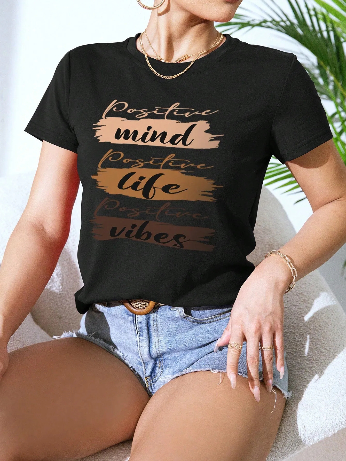 SHEIN LUNE graphic short sleeve tees