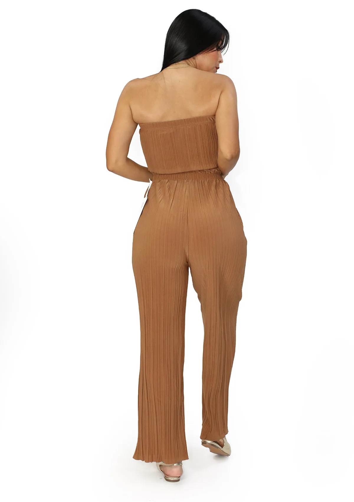 SU-JP-903 Cognac Jumpsuit de Mujer