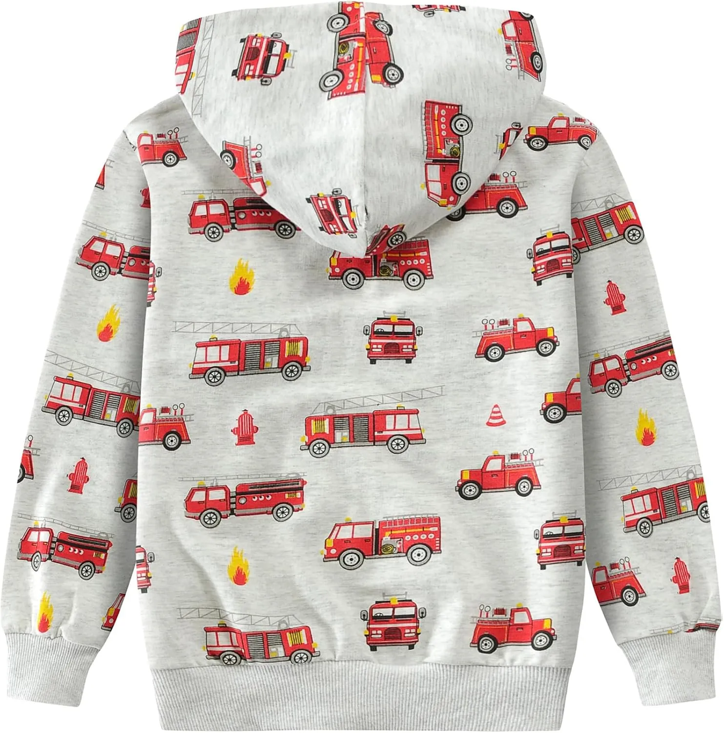 Toddler Boys Hoodies Excavator Sweatshirt Baby Boys Jacket Zipper Hoodie Top Kids Coat Winter Long Sleeve Hooded Shirts 1-7T