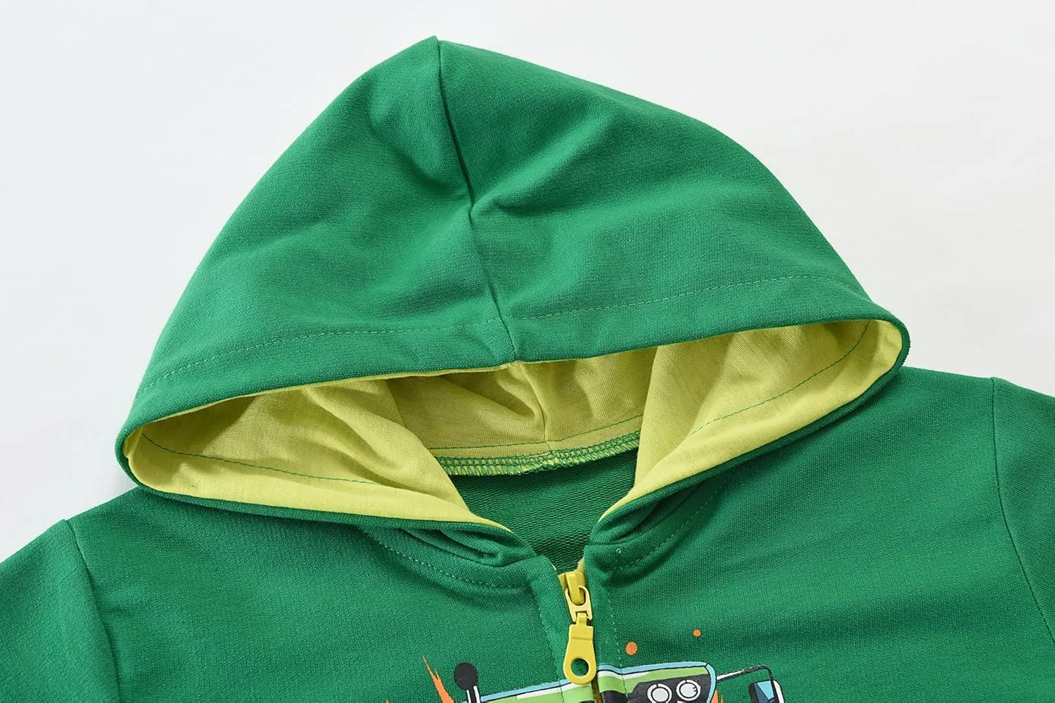 Toddler Boys Hoodies Excavator Sweatshirt Baby Boys Jacket Zipper Hoodie Top Kids Coat Winter Long Sleeve Hooded Shirts 1-7T