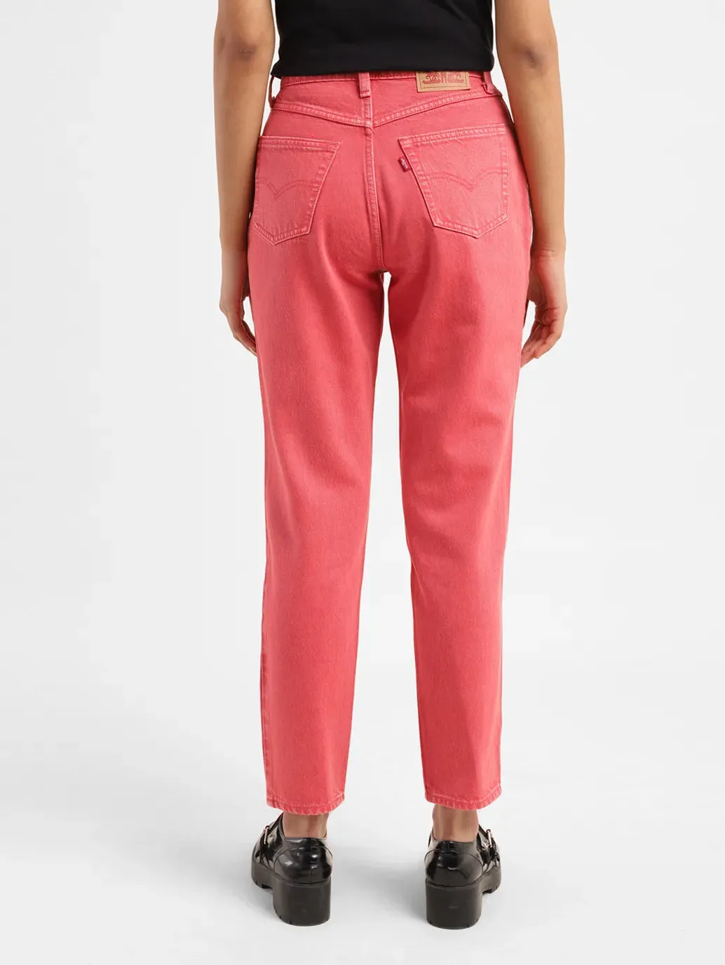 Women's 80s Pink Loose Fit High Rise Jeans