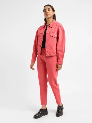 Women's 80s Pink Loose Fit High Rise Jeans