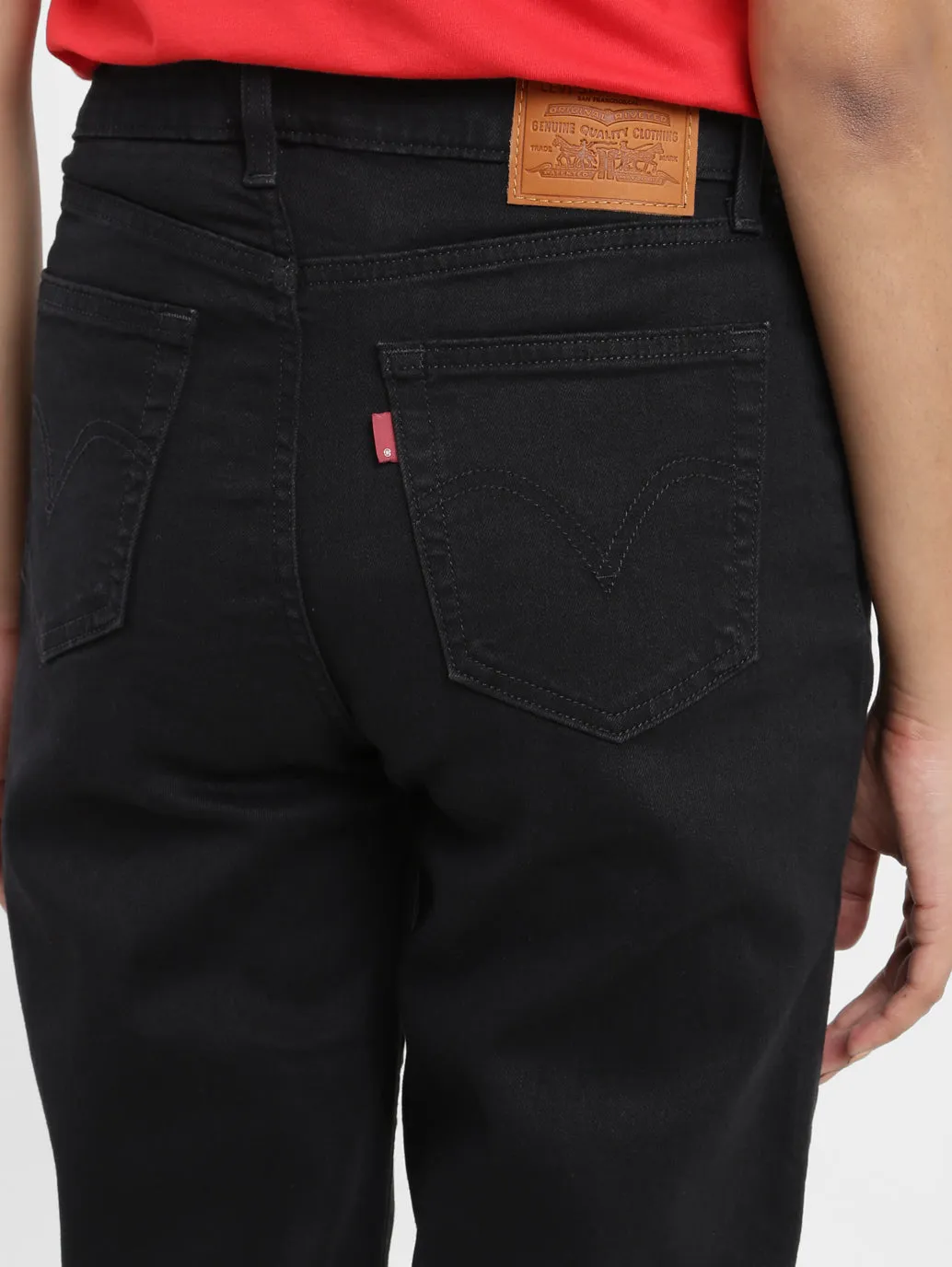 Women's Black Loose Fit High Rise Jeans