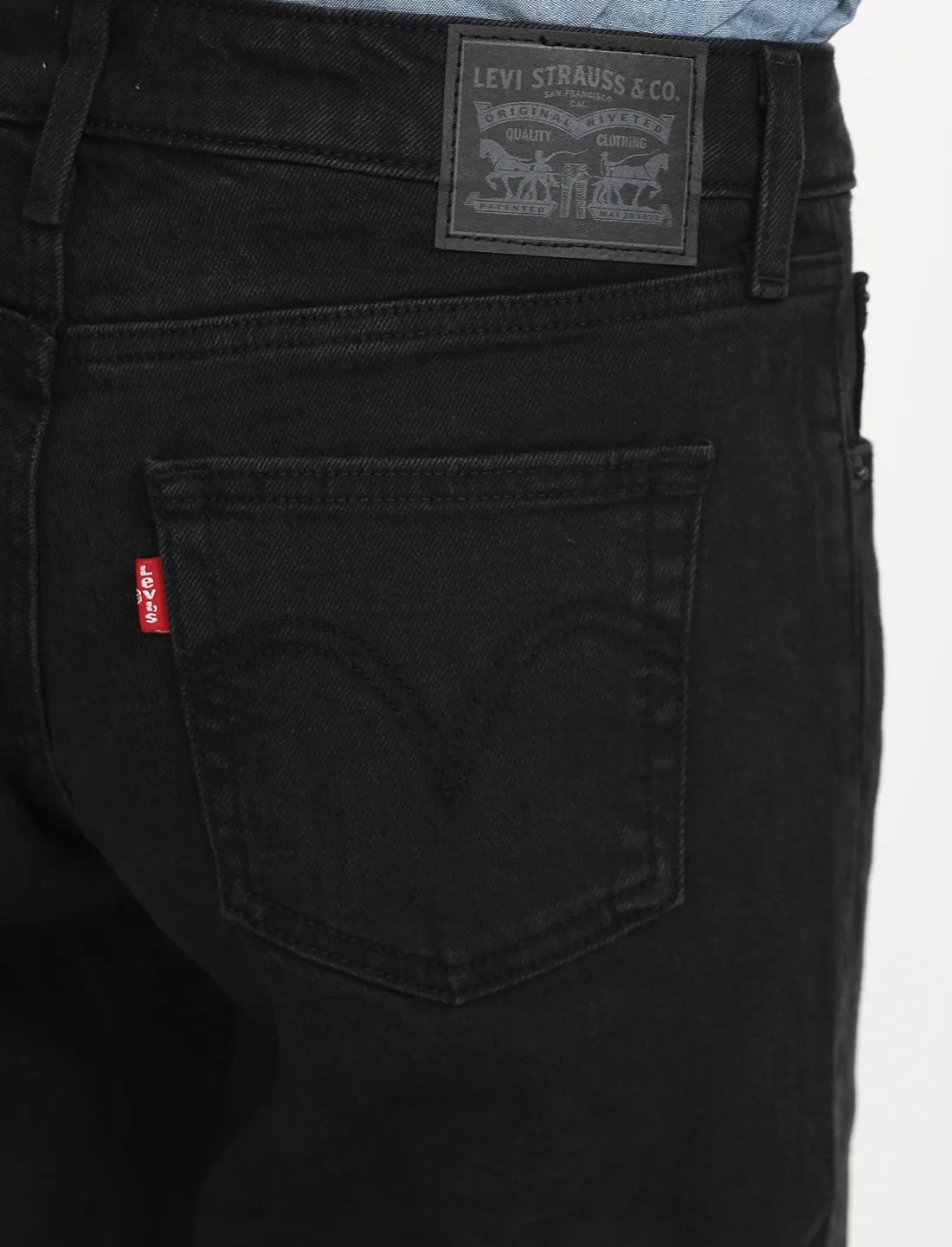 Women's Black Loose Fit Low Rise Jeans